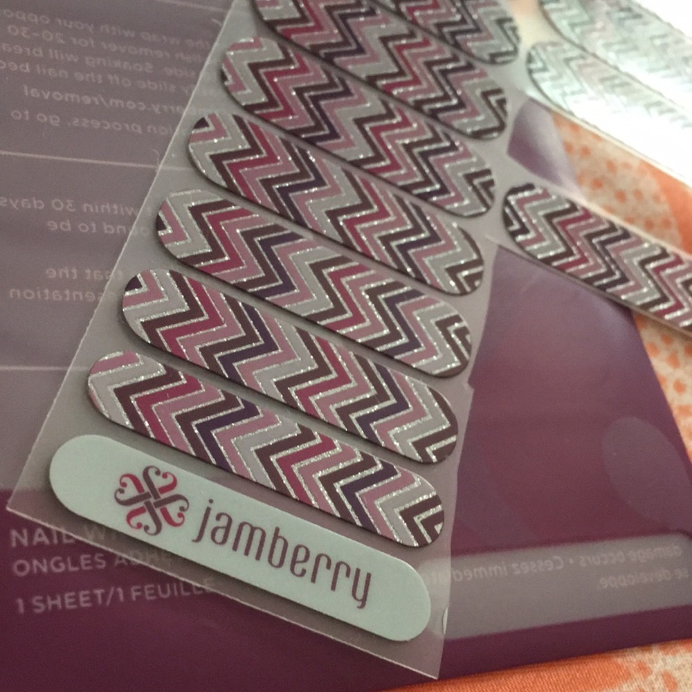 Purple Glitter Chevron Partial Sheet